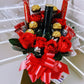 Buy Prosecco Yankee Candles Floral Chocolate Bouquets with personalised message in UK