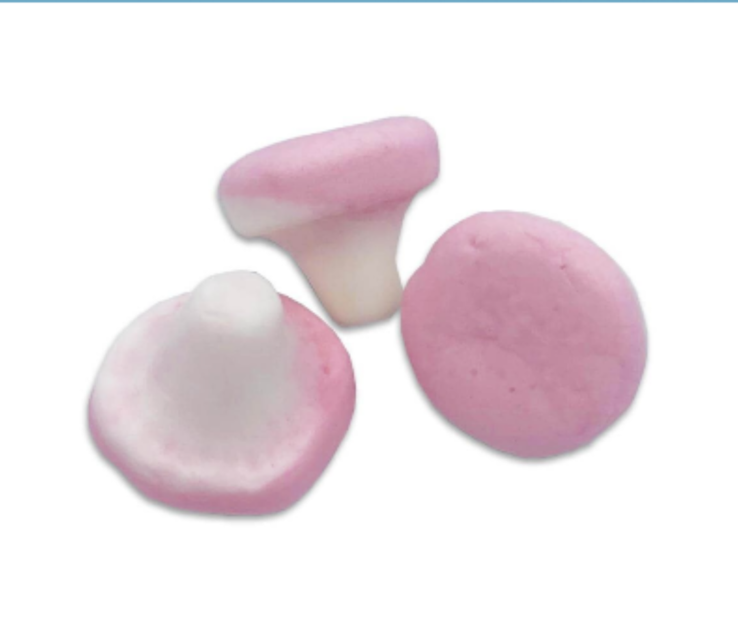 Custom pink coloured mushroom shape sweet for wedding and event in UK