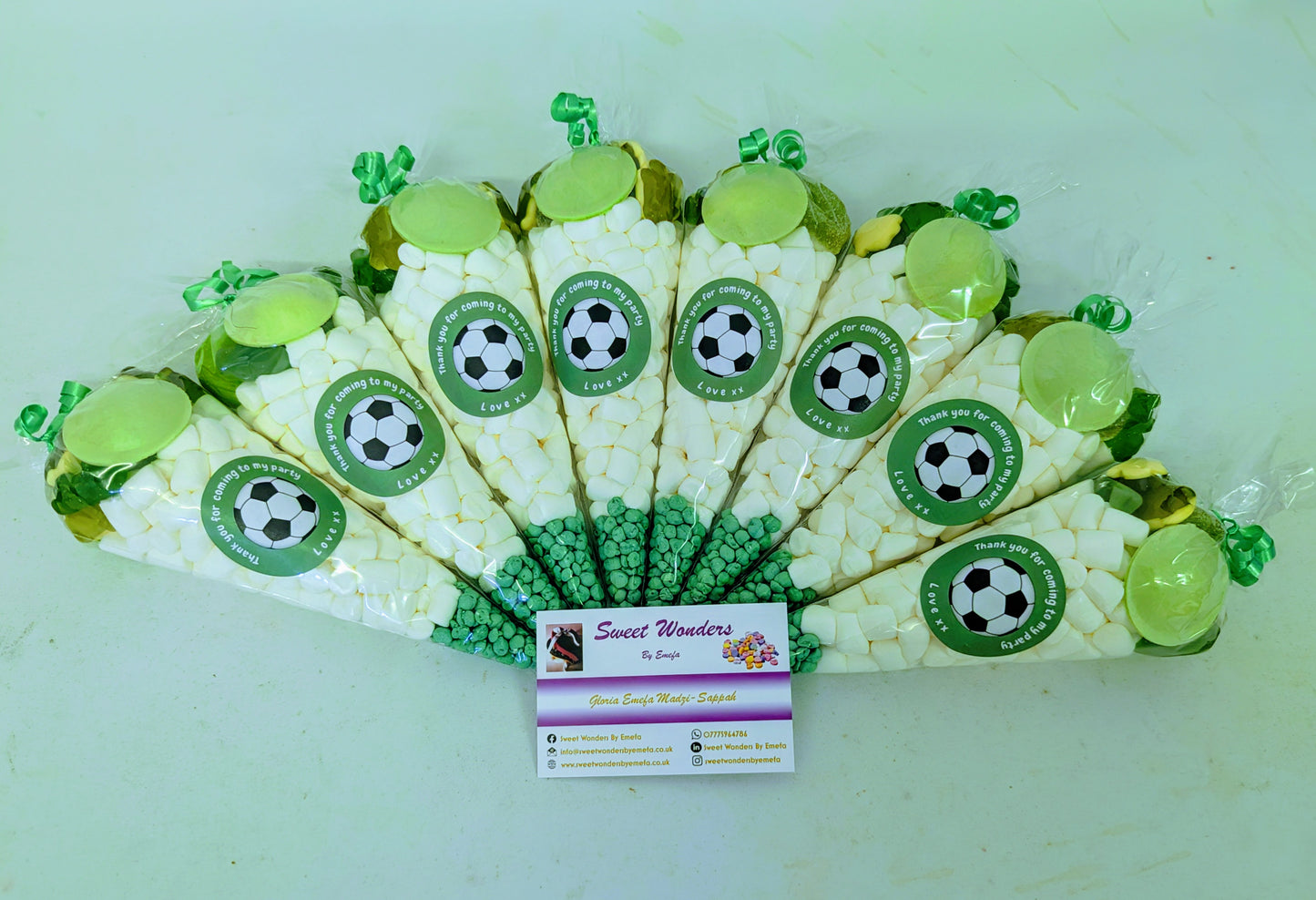 Football Party Sweet Cones/Party Bags