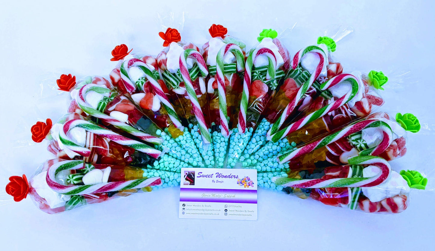 Elegant Christmas Themed Sweet Cones