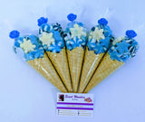 Pristine Luxury Blue Sweet Cones-All occasion Favours