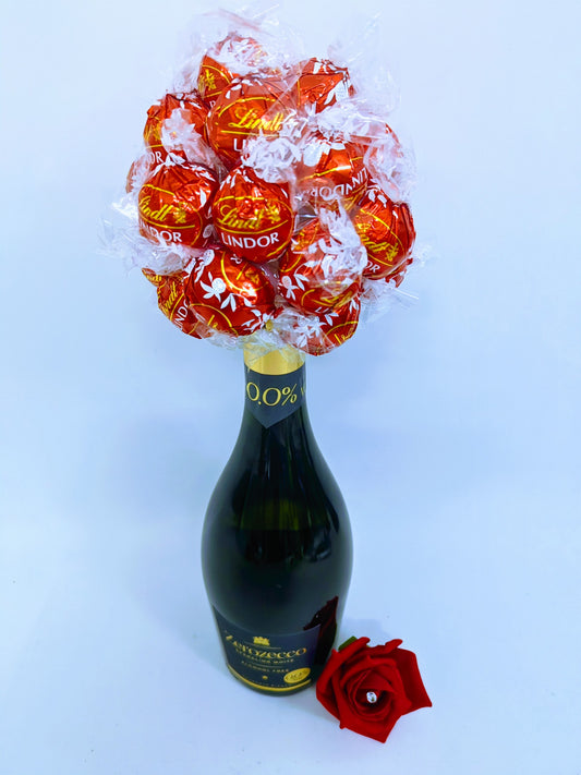 Luxury Alcohol Free Prosecco & Lindt Chocolate Bouquets-Hampers