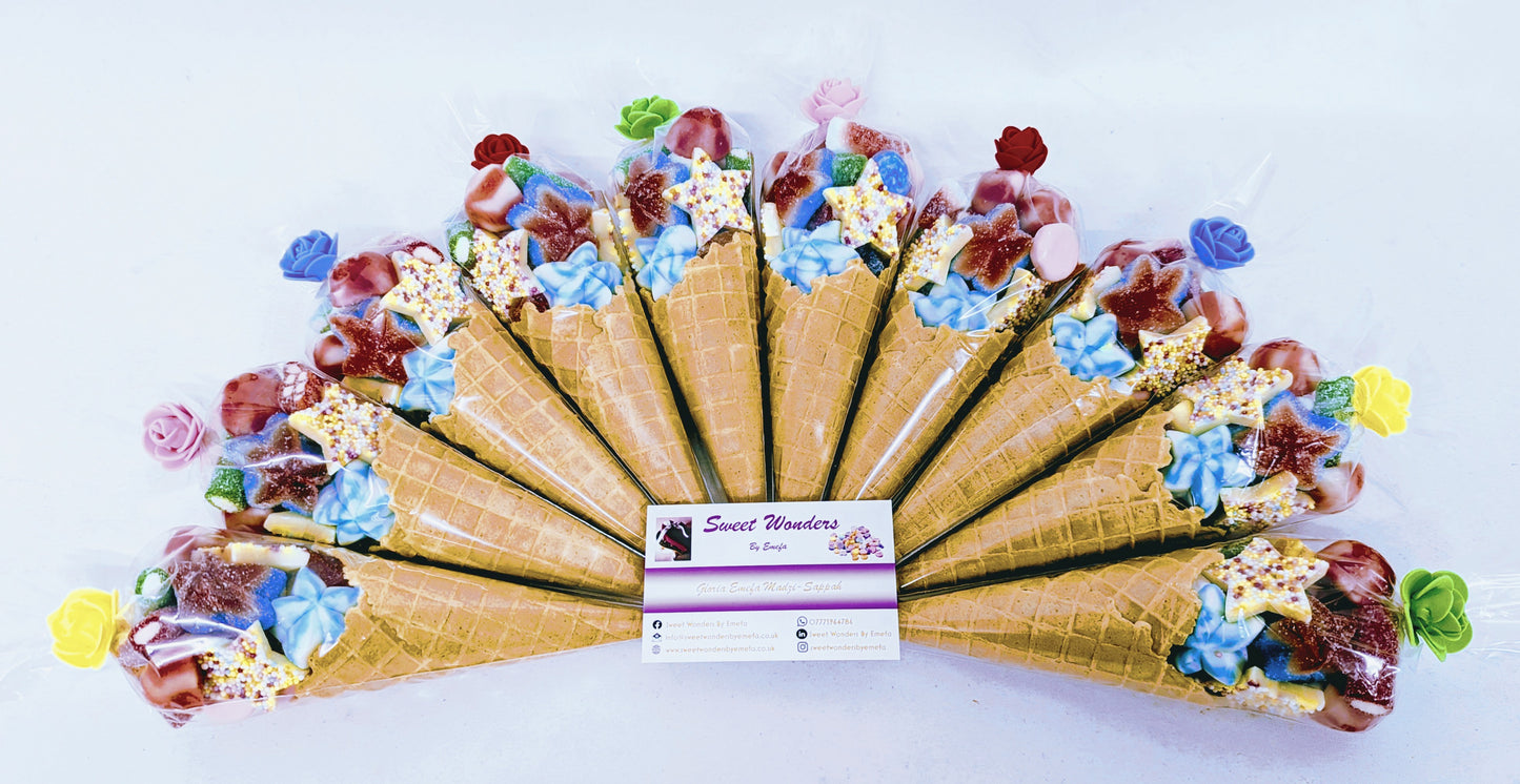 Luxury Rainbow Sweet Cones-All occasion Favours