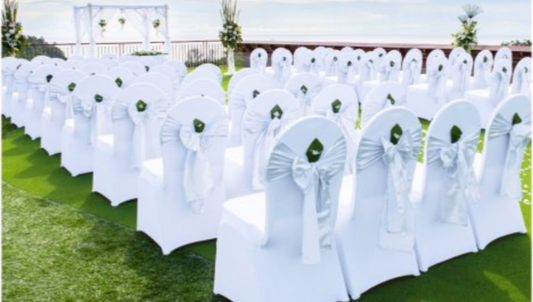 Event Hire - White Chair Covers/Wedding/Party Decor