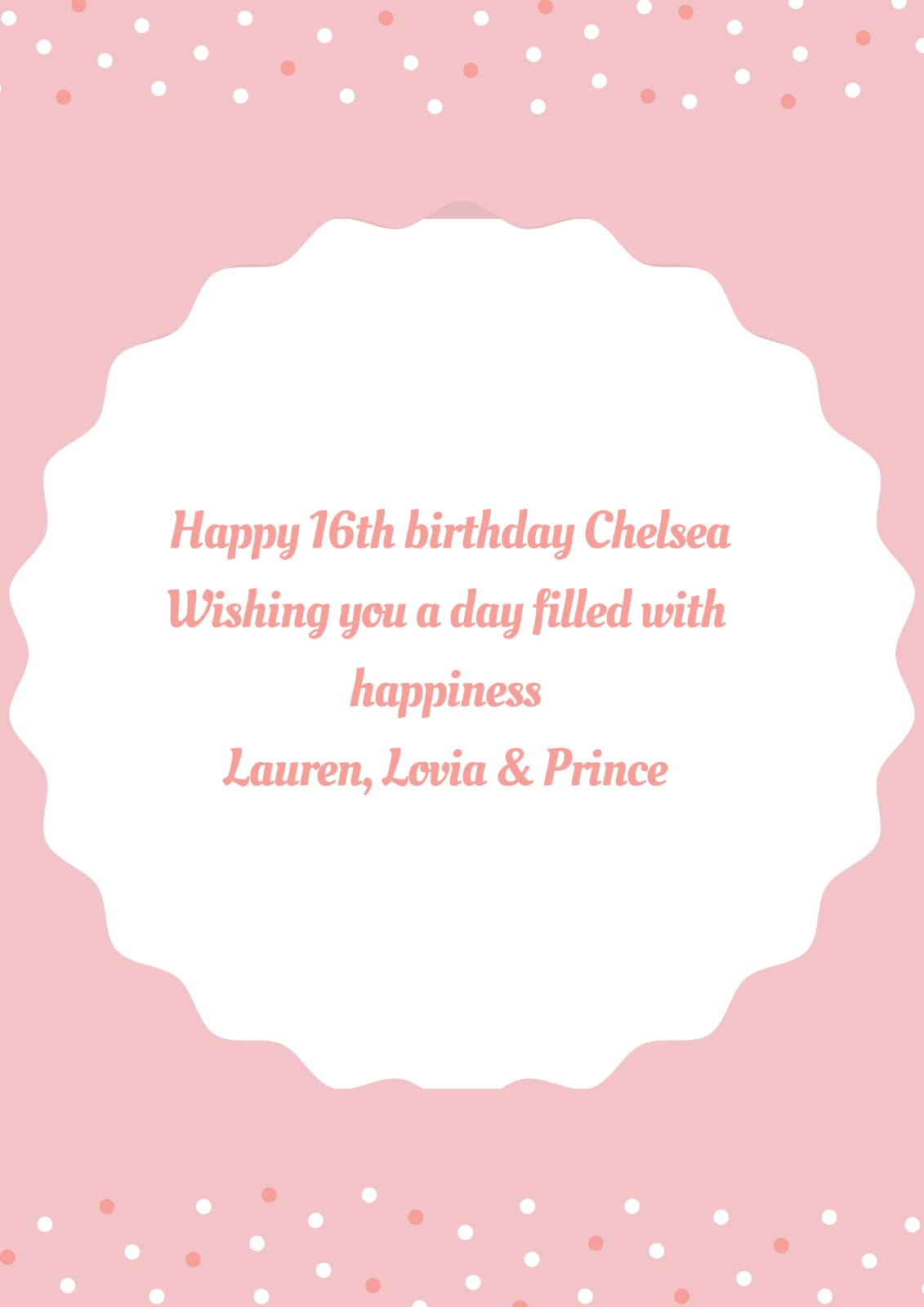 sweet tree package with personalized message