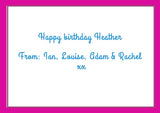 Pink and white Marshmallow sweet tree with personalised message for any occasion