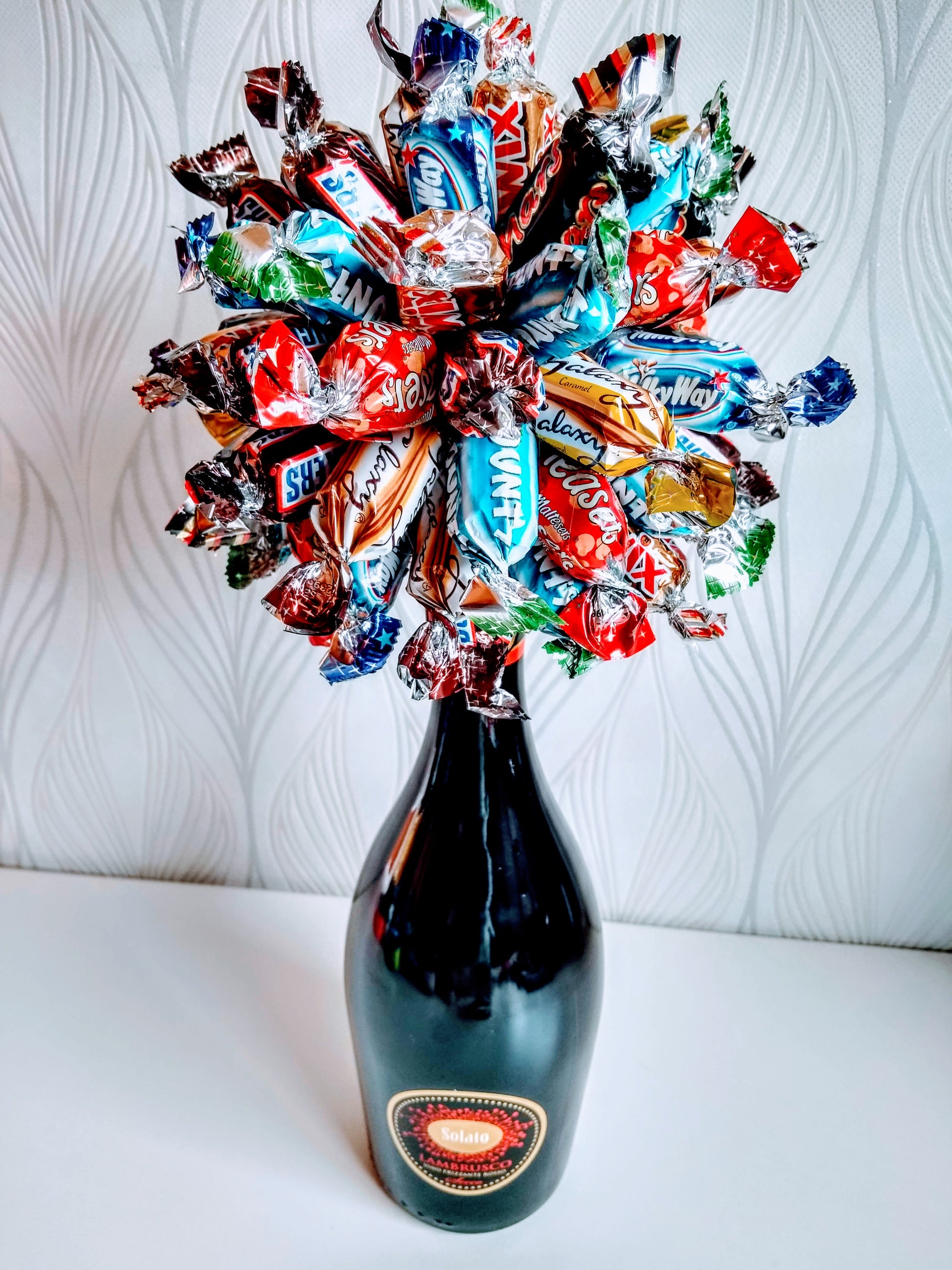 Luxury Prosecco and Celebrations Chocolate Bouquets with personalised message