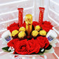 customized Chocolate Bouquets with candles flowers online seller in UK