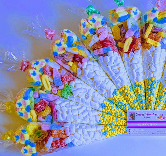 Pristine Rainbow Sweet Cones/Colourful Sweet Cone/Party Bag