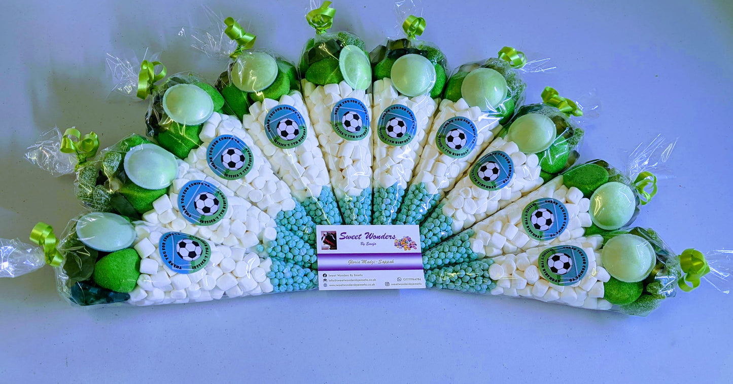 Football Party Sweet Cones/Party Bags