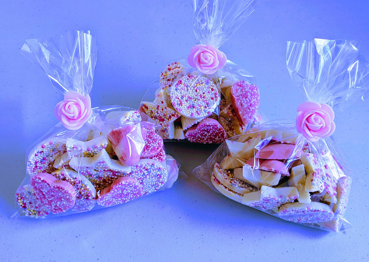 Deluxe Pink and White Chocolate Favours