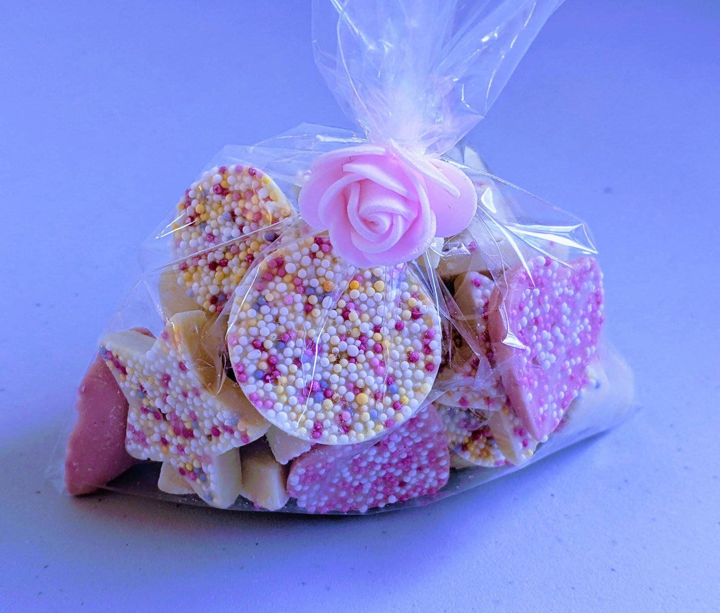 Deluxe Pink and White Chocolate Favours