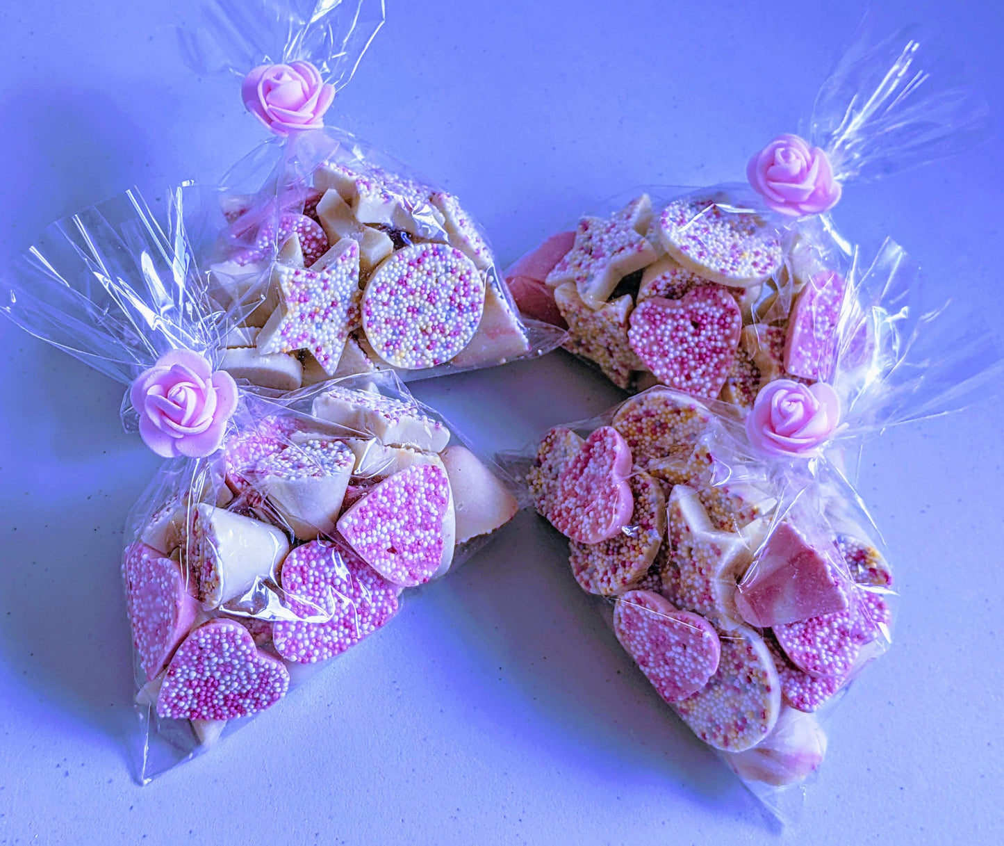 Deluxe Pink and White Chocolate Favours