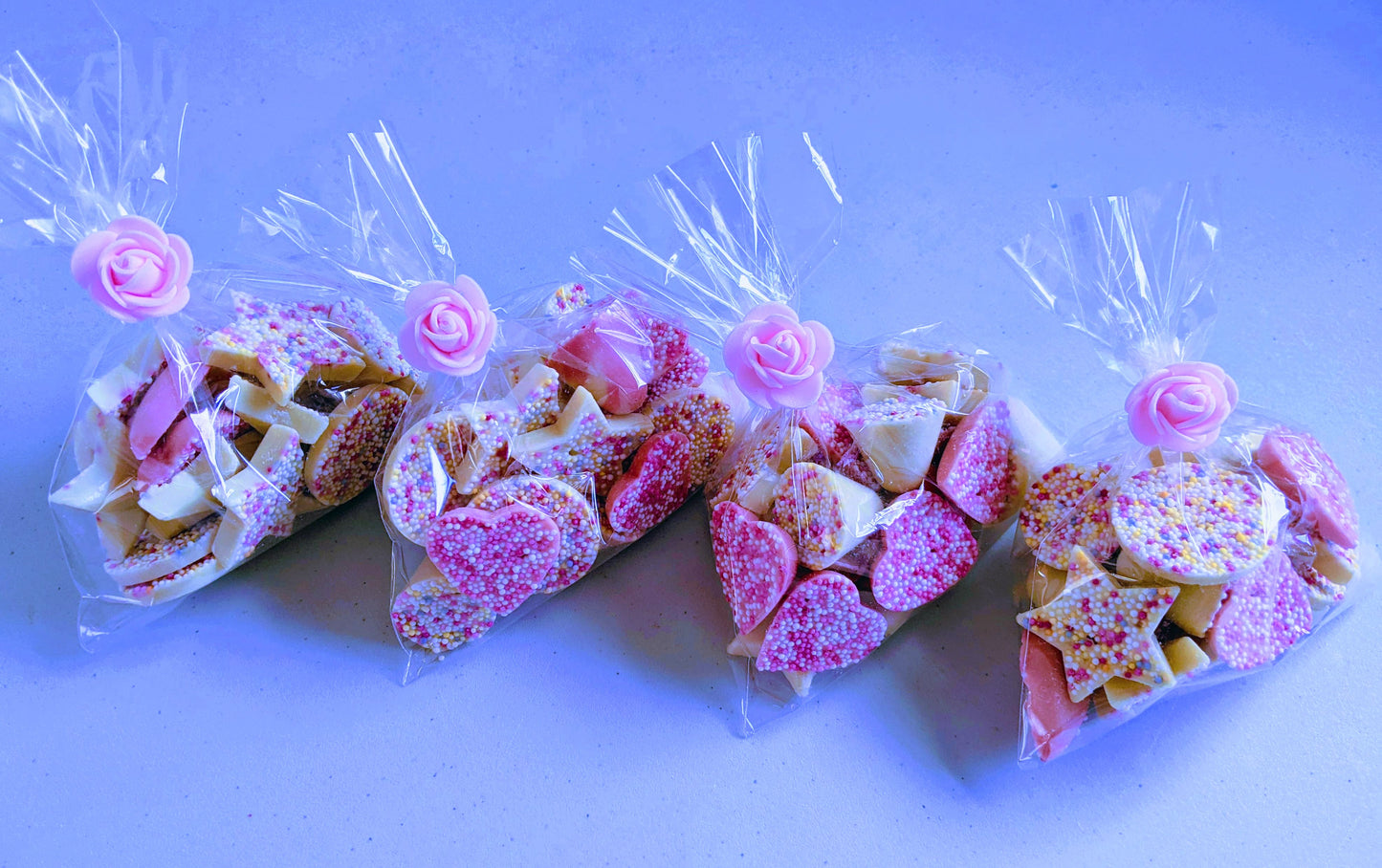 Deluxe Pink and White Chocolate Favours