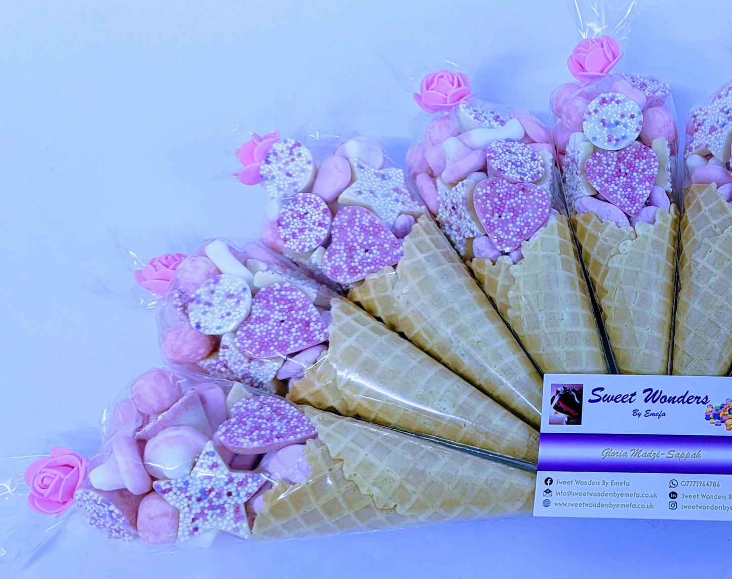 Luxury Pink Sweet Cones-All occasion Favours