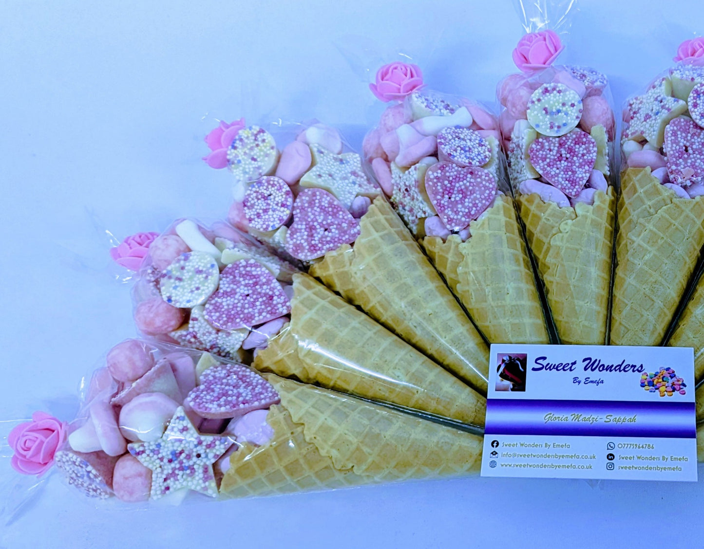 Luxury Pink Sweet Cones-All occasion Favours