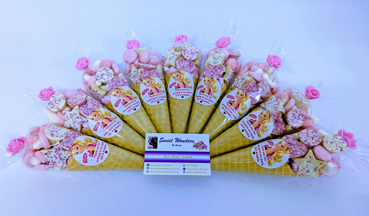 Luxury Pink Sweet Cones-All occasion Favours