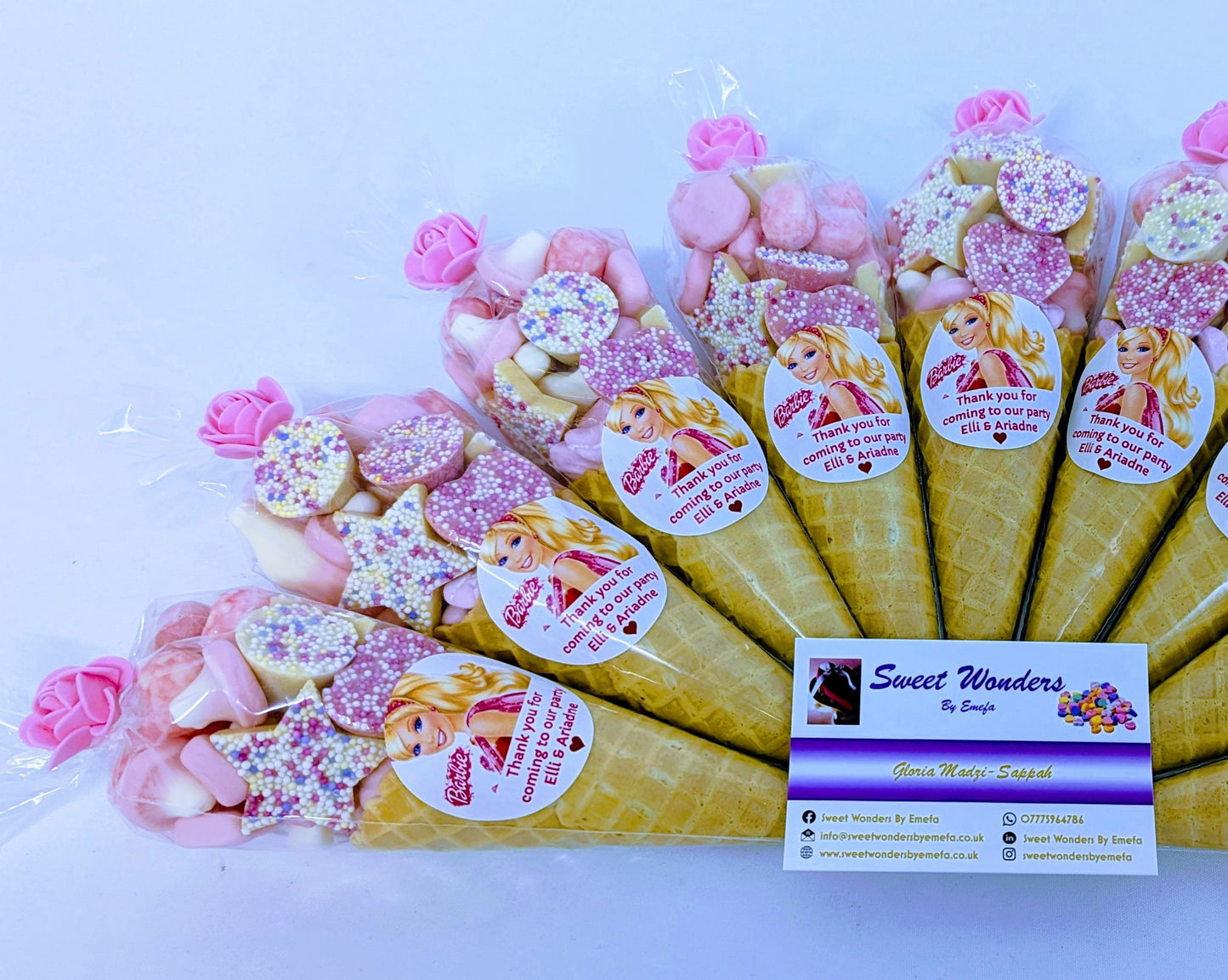 Luxury Pink Sweet Cones-All occasion Favours