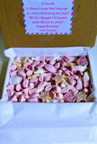 Buy pink themed mix sweets with personalised message in UK